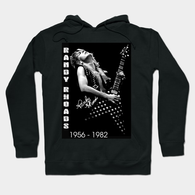 RANDY RHOADS 1956  - 1982, Signature Vintage Randy Rhoads Hoodie by Hoahip